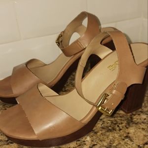 Brash Open Toed High Chunky heel Size 7. 1/2
